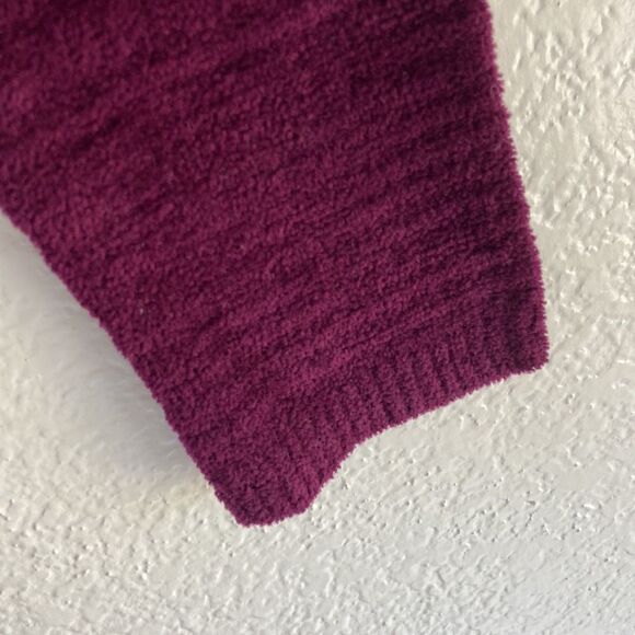 NWT Talbots Sz M Purple Fuzzy Soft Knit Merino Wool Blend Relaxed Tunic Sweater - Picture 6 of 9